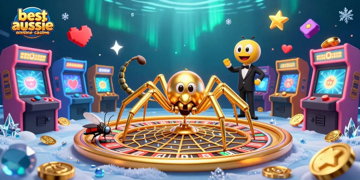 Experience the thrill at the best aussie online casino with vibrant casino elements and engaging characters.