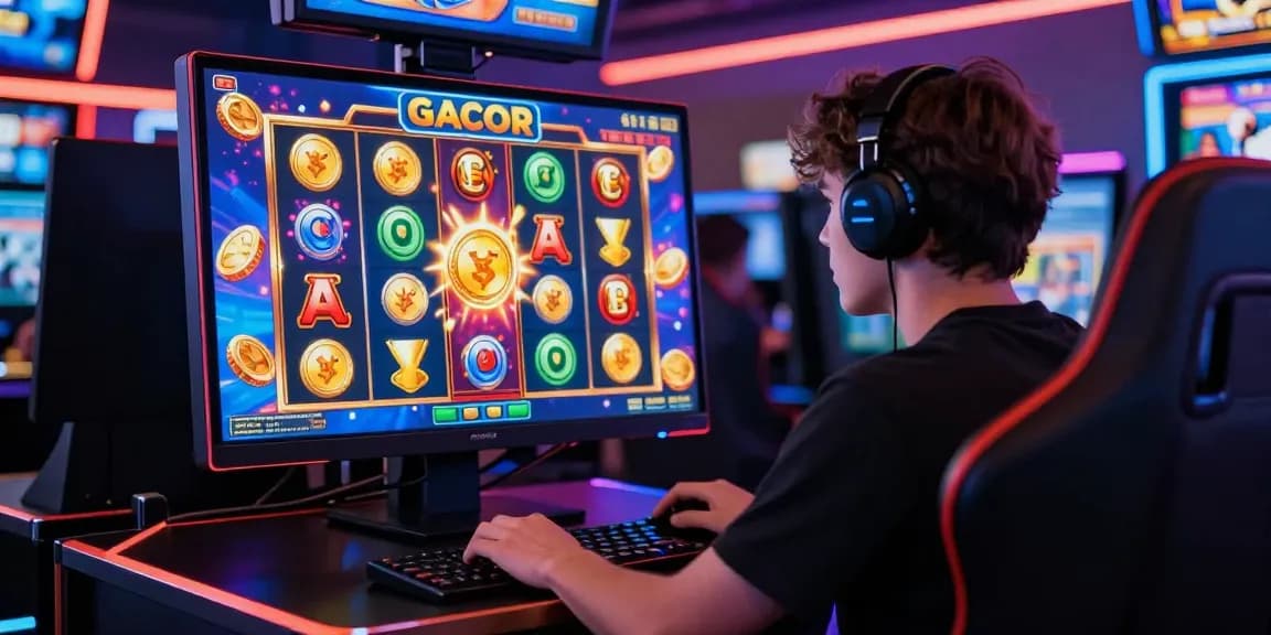 Engaging in slot gacor gameplay on an immersive online casino platform.