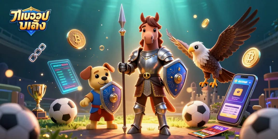Experience thrilling แทงบอลเต็ง action with dynamic characters and vibrant sports betting elements.