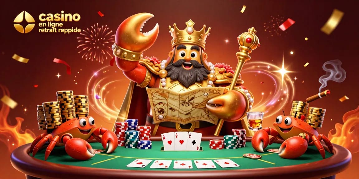 Jouez au casino en ligne à retrait rapide avec des gains instantanés grâce à cette illustration dynamique.