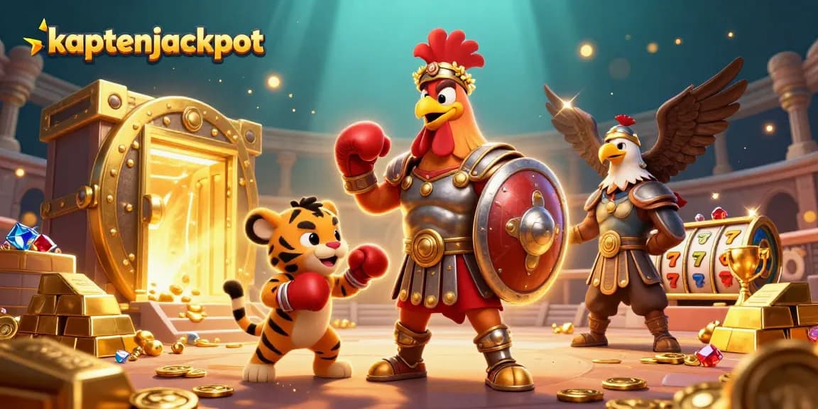 Experience thrilling slots excitement with kaptenjackpot in this vibrant 3D gaming scene.