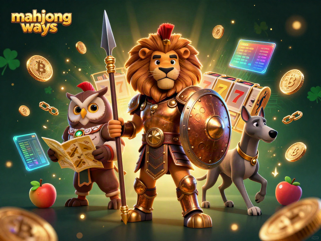 Experience winning with mahjong ways in a vibrant casino scene filled with slot excitement and animated characters.