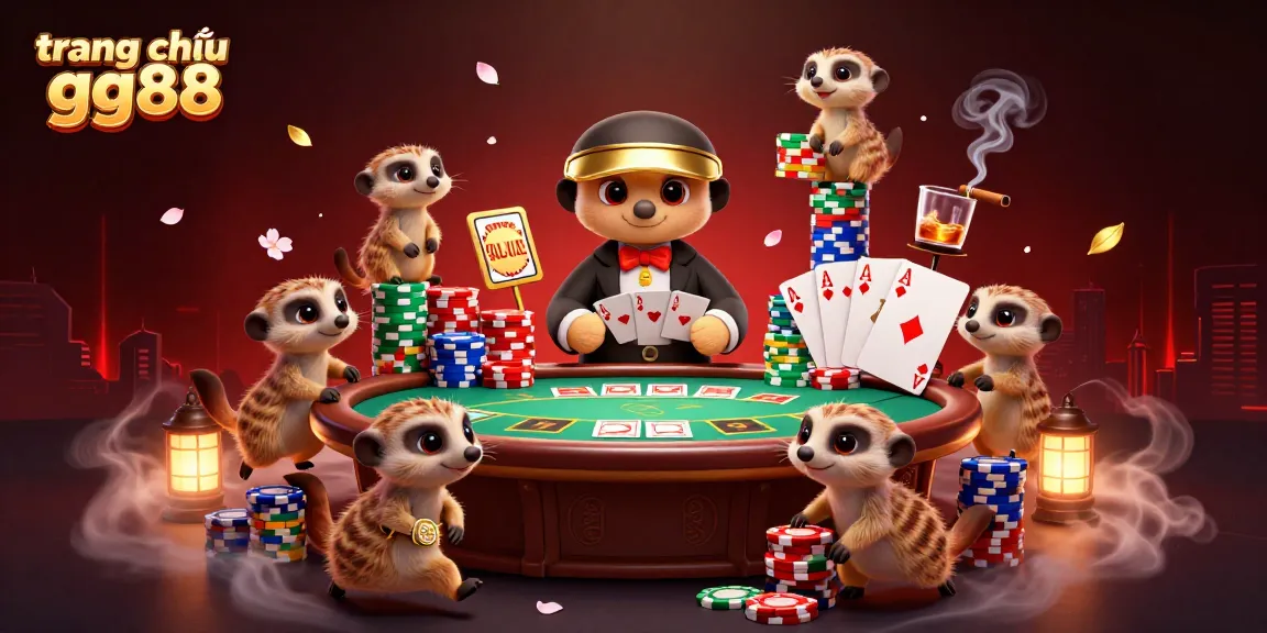 Engage in excitement at trang chủ gg88, where meerkats run a vibrant casino filled with poker elements.
