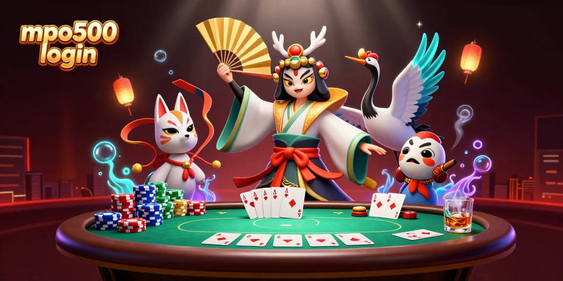Engage in thrilling gameplay with mpo500 login and explore the vibrant casino scene featuring kabuki warriors.