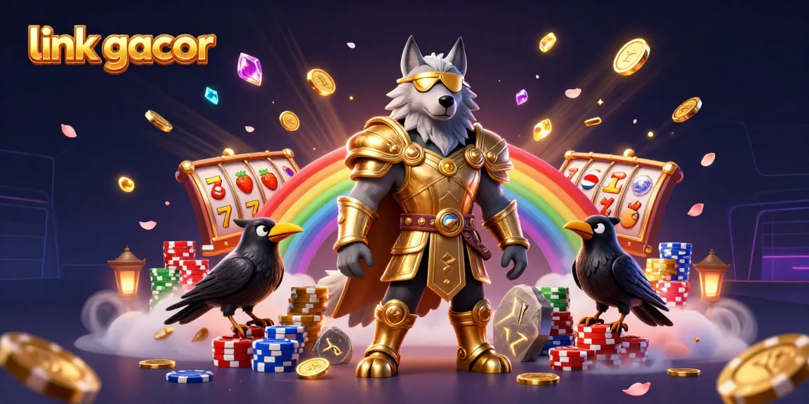 Engage with exciting gameplay on link gacor featuring swirling slot reels, lucky symbols, and vibrant casino elements.