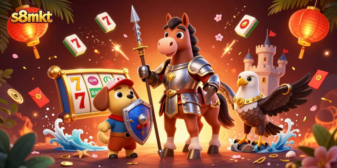 S8mkt unleashes excitement in a vibrant casino scene filled with dynamic slot elements.