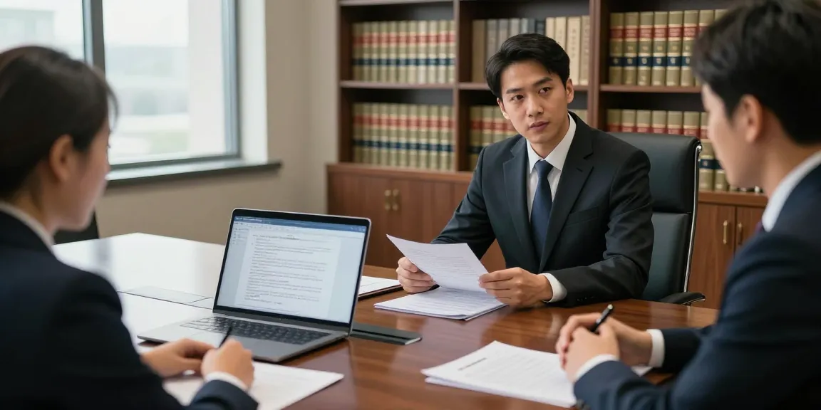 Criminal defense lawyer consulting with a client, emphasizing محامي جنائي في الرياض professionalism and trust in legal services.