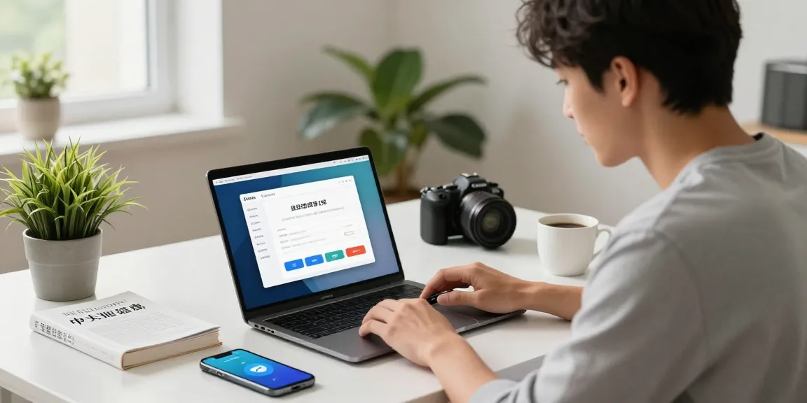 Explore the Telegram Chinese guide 2026 in a tech workspace with a professional assisting a user.