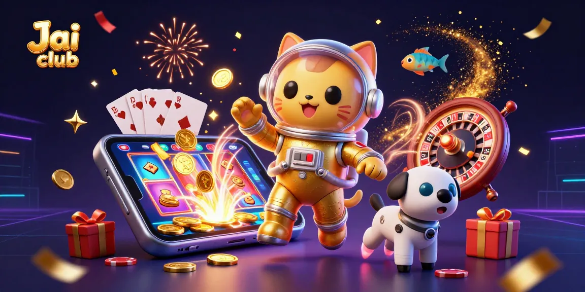 Experience thrilling wins with Jai club's dynamic games featuring slot reels and vibrant characters.