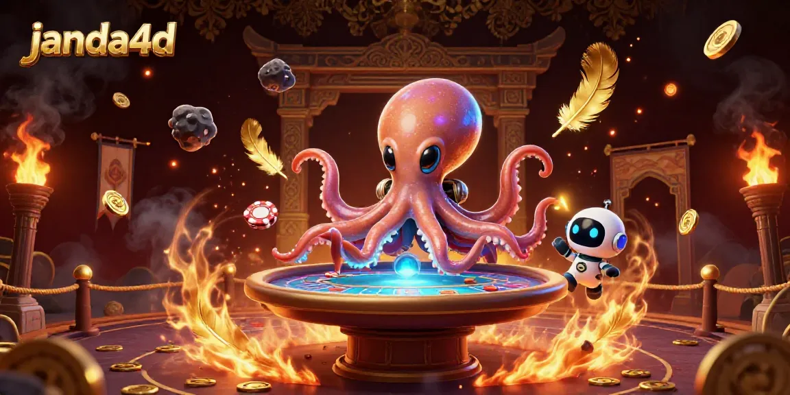 Gambarkan pengalaman bermain janda4d dengan alien gurita dan robot di pinggir meja kasino.