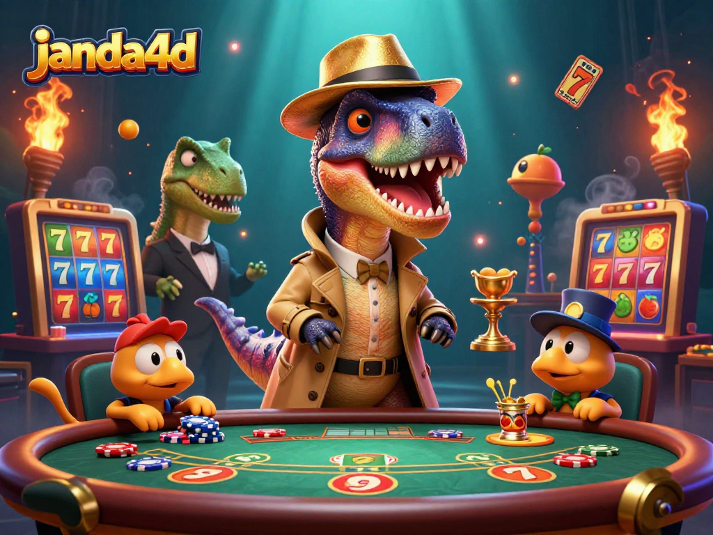 Menangkan permainan di janda4d dengan simbol buah dan jackpot bercahaya.