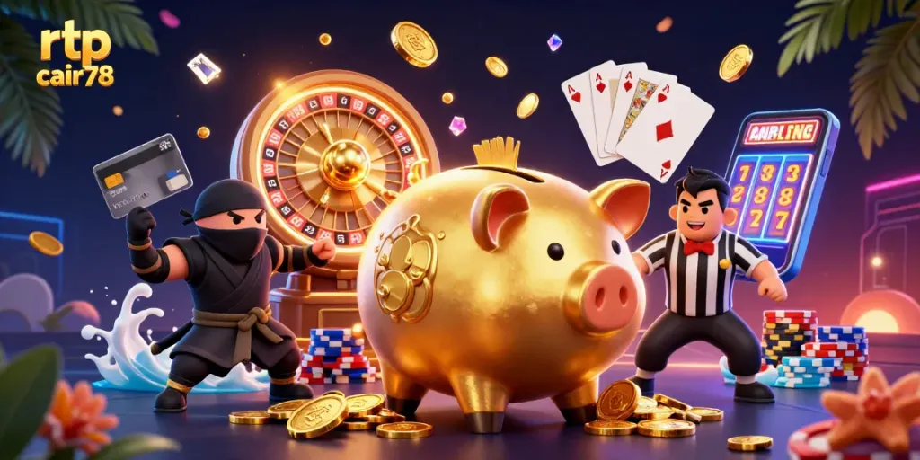 Gali peluang menang di rtp cair78 dengan piggy bank emas dan petarung ninja!