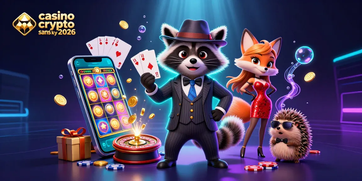 Jouer à un casino crypto sans KYC 2026 avec des personnages amusants dans une scène de jeu animée