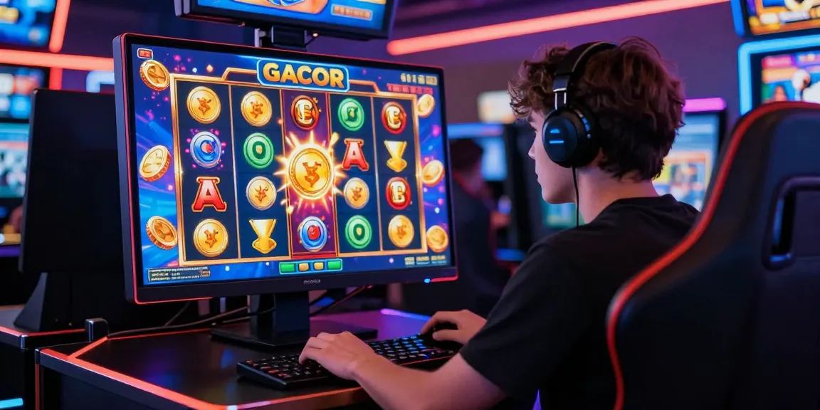 Engaging in slot gacor gameplay on an immersive online casino platform.