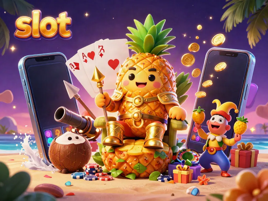 Menangkan slot di kasino dengan raja nanas, penjaga kelapa, dan badut mangga yang menghibur.