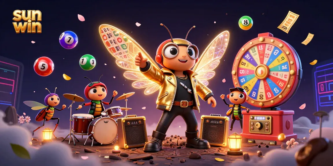 Experience thrilling wins with sun win lottery balls, a vibrant casino-themed illustration.