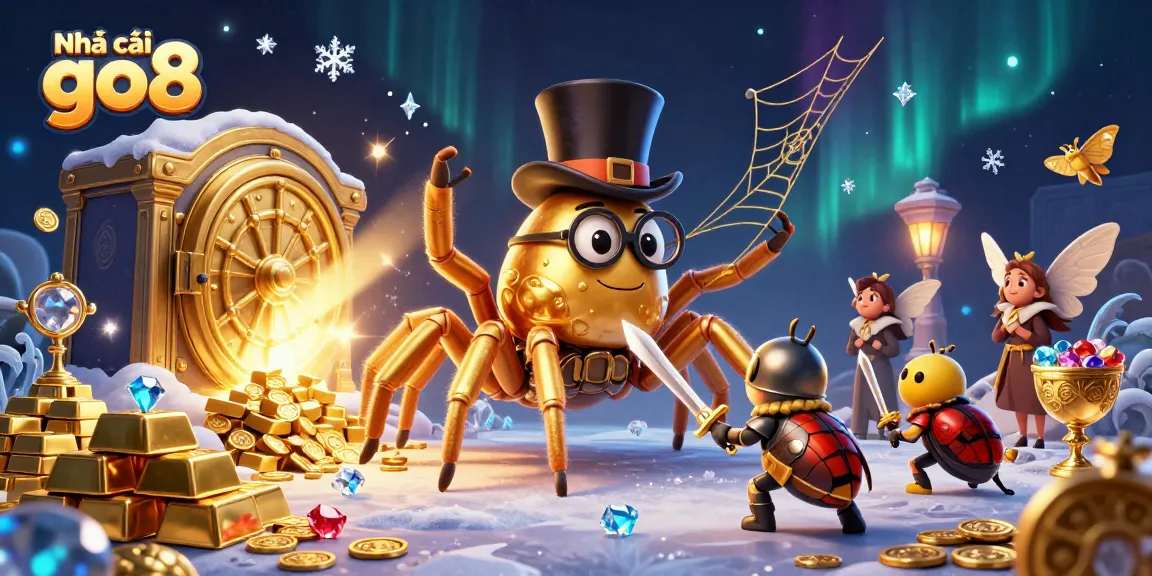 Engage with Nhà cái go8, experiencing thrilling gameplay amidst a vibrant casino atmosphere filled with treasures.