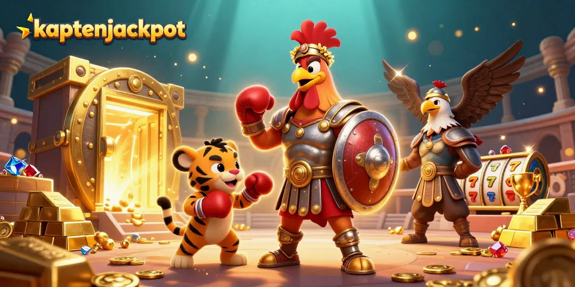 Experience thrilling slots excitement with kaptenjackpot in this vibrant 3D gaming scene.