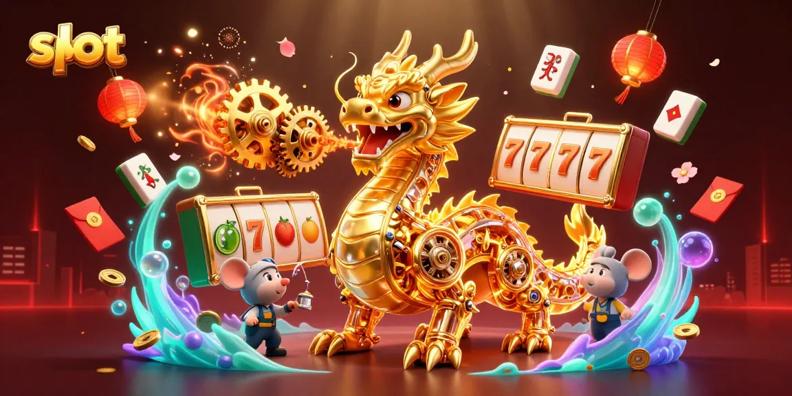 Slot yang menarik dengan mesin, simbol buah, dan keajaiban kasino untuk pemain.
